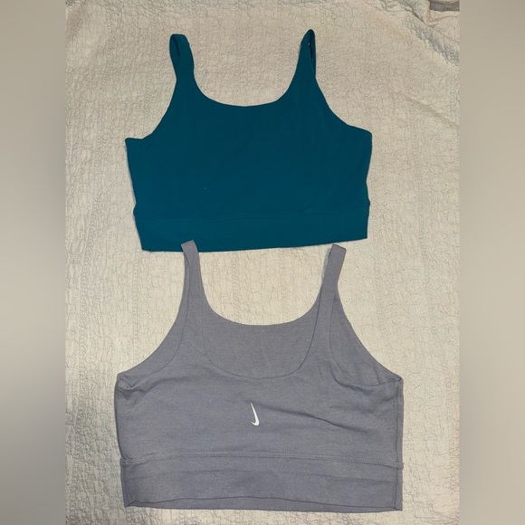 Set of 2 Nike Yoga Longline Sports Bras - Picture 1 of 8